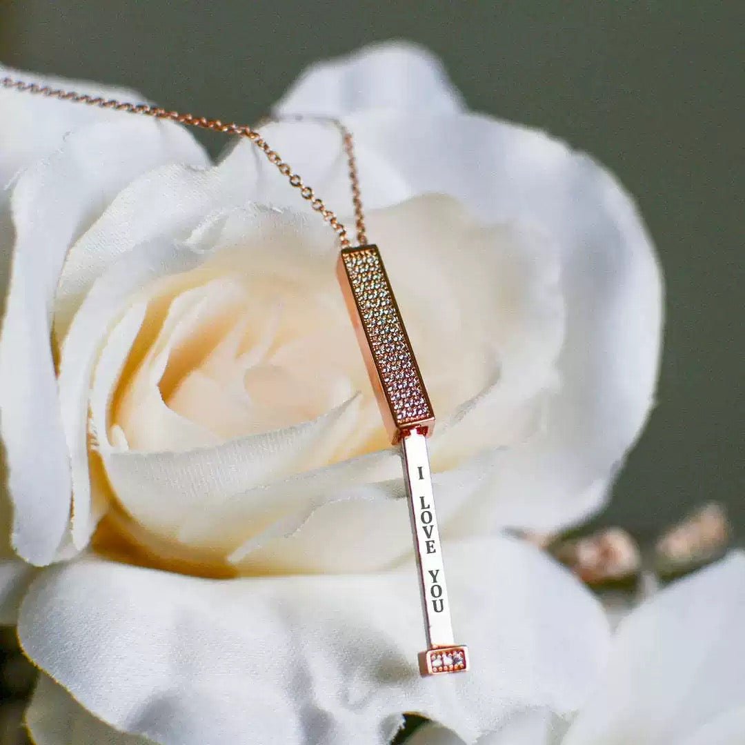 Personalized Hidden Message Bar Necklace