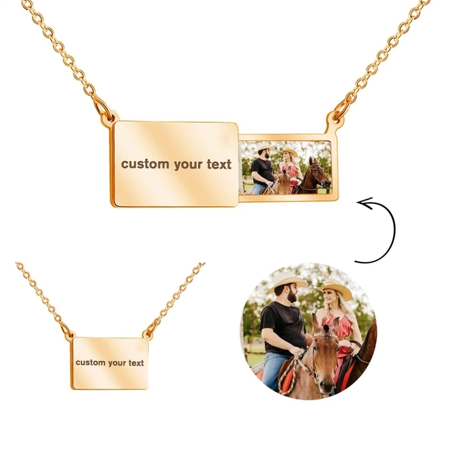 Personalized Photo Envelope Necklace