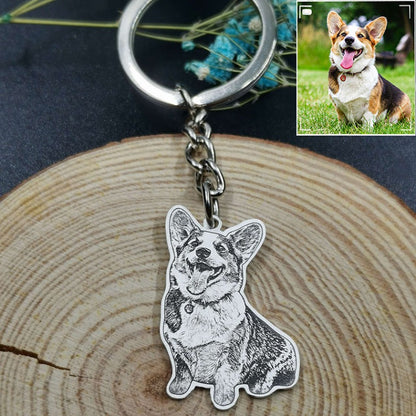 Personalized Photo Engraved Keychain/Necklace