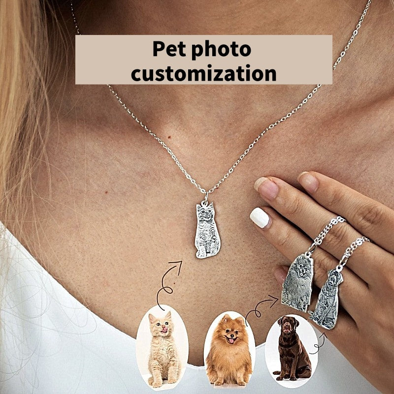 Personalized Photo Engraved Keychain/Necklace