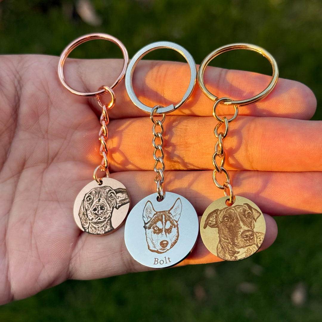 Personalized Pet Face Keychain