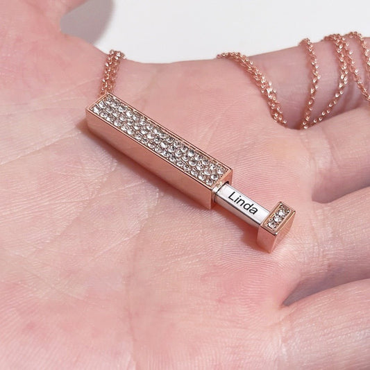 Personalized Hidden Message Bar Necklace