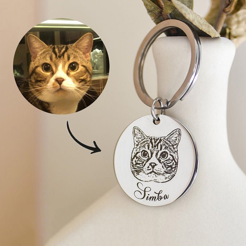 Personalized Pet Face Keychain