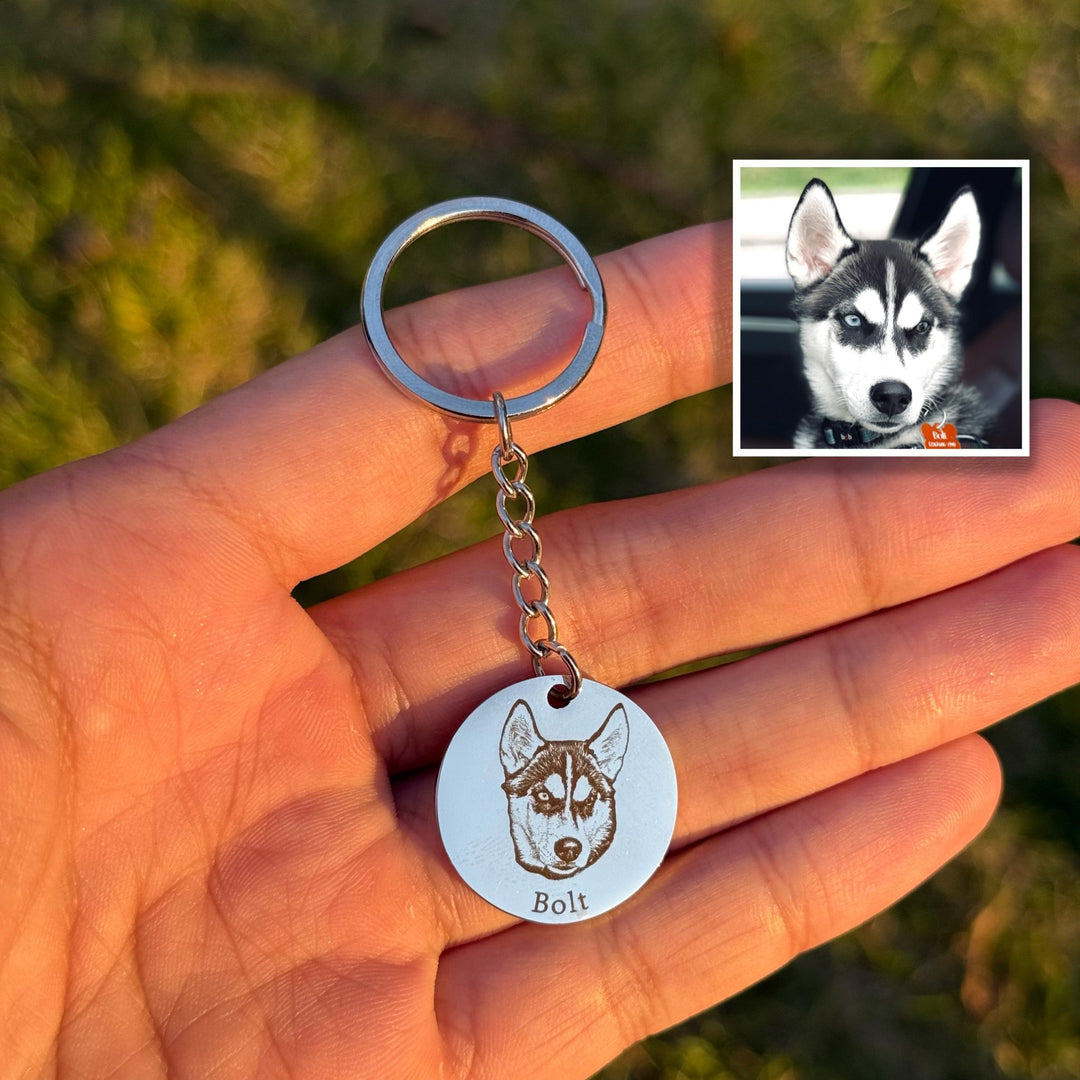 Personalized Pet Face Keychain